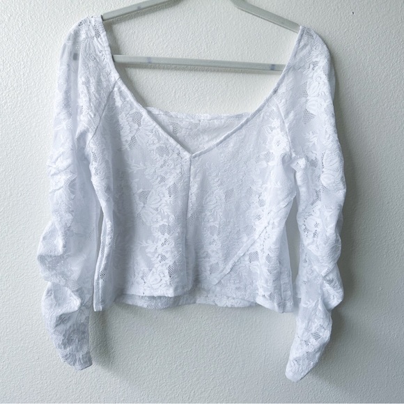 NWOT Free People In Rotation Layering Top Size Large Color White - Picture 4 of 8